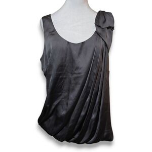 H&M Satin Style Top with Rhinestone Bow